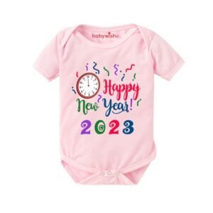 BABYWISH - Typographic Round Neck Rompers