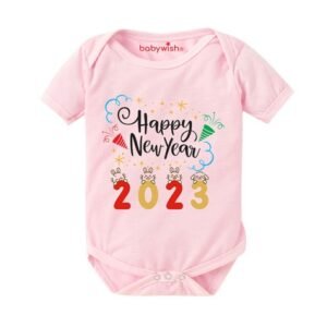 BABYWISH - Typographic Round Neck Rompers