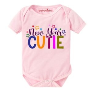 BABYWISH - Typographic Round Neck Rompers