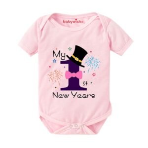 BABYWISH - Typographic Round Neck Rompers