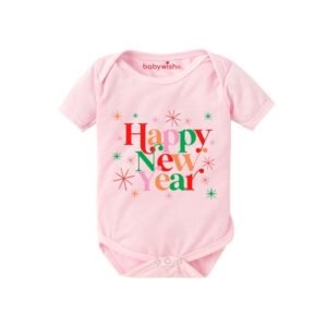 BABYWISH - Typographic Round Neck Rompers