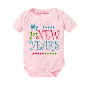 BABYWISH - Typographic Round Neck Rompers