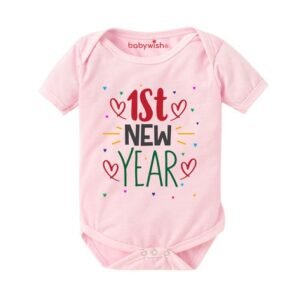 BABYWISH - Typographic Round Neck Rompers