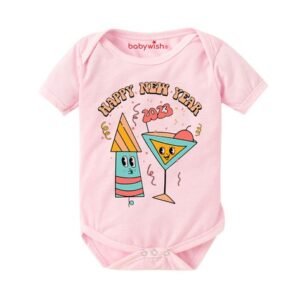 BABYWISH - Typographic Round Neck Rompers
