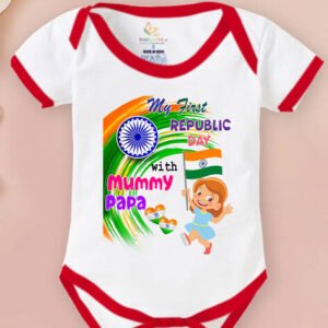 BABYWISH - Graphic Print Onesies with Snap-Button Closure