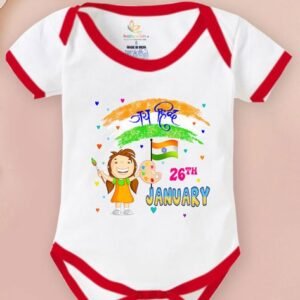 BABYWISH - Graphic Print Onesies with Snap-Button Closure