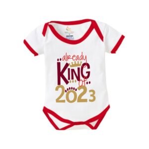 BABYWISH - Typographic Round Neck Rompers