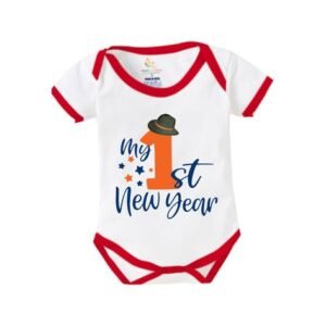 BABYWISH - Typographic Round Neck Rompers