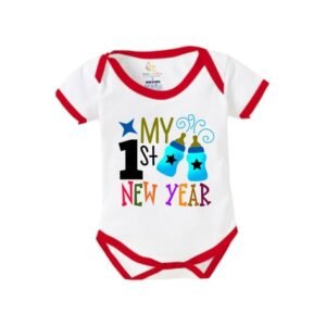 BABYWISH - Typographic Round Neck Rompers