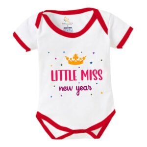 BABYWISH - Typographic Round Neck Rompers