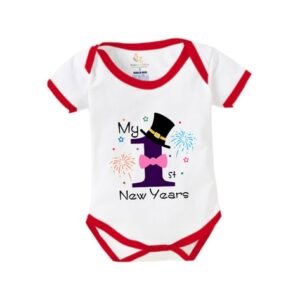 BABYWISH - Typographic Round Neck Rompers