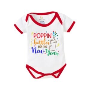 BABYWISH - Typographic Round Neck Rompers