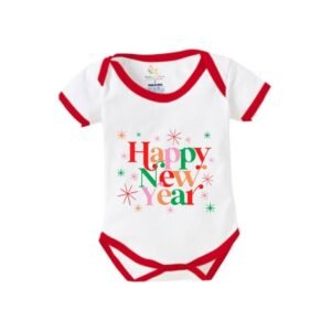 BABYWISH - Typographic Round Neck Rompers