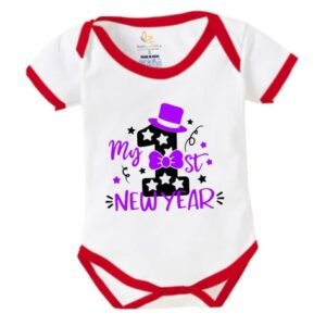 BABYWISH - Typographic Round Neck Rompers