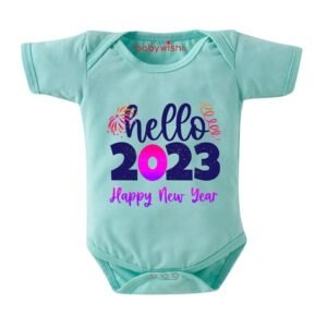 BABYWISH - Typographic Round Neck Rompers