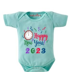 BABYWISH - Typographic Round Neck Rompers