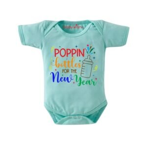 BABYWISH - Typographic Round Neck Rompers