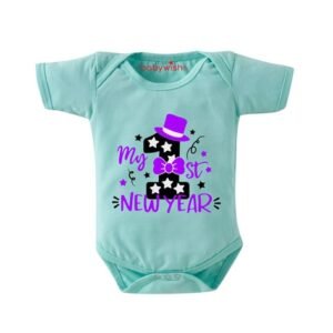 BABYWISH - Typographic Round Neck Rompers