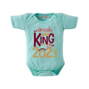 BABYWISH - Typographic Round Neck Rompers