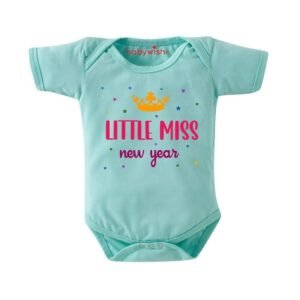BABYWISH - Typographic Round Neck Rompers