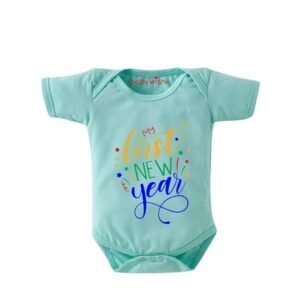 BABYWISH - Typographic Round Neck Rompers