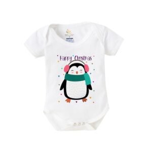 BABYWISH - Christmas Print Romper with Snap Button Closure