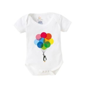 BABYWISH - Graphic Print Onesies with Snap-Button Closure