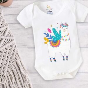 BABYWISH - Graphic Print Onesies with Snap-Button Closure