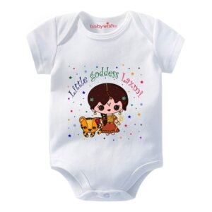 BABYWISH - Graphic Print Round-Neck Romper