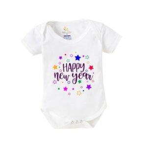 BABYWISH - Typographic Round Neck Rompers