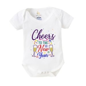 BABYWISH - Typographic Round Neck Rompers