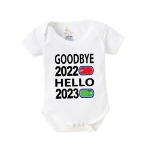 BABYWISH - Typographic Round Neck Rompers