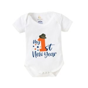 BABYWISH - Typographic Round Neck Rompers