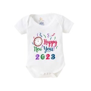 BABYWISH - Typographic Round Neck Rompers