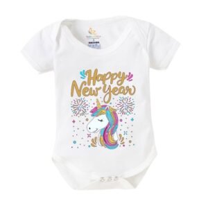 BABYWISH - Typographic Round Neck Rompers