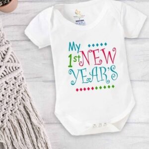 BABYWISH - Typographic Round Neck Rompers
