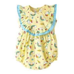 BABYWISH - Cartoon Printed Rompers Dress