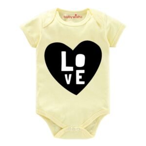 BABYWISH - Graphic Print Round-Neck Rompers