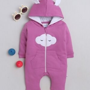 BUMZEE - Girls Embroidered Hooded Romper