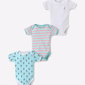 BUMZEE Pack of 3 Printed Bodysuits