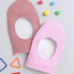 BUMZEE Infants Pack of 2 Striped Monkey Caps