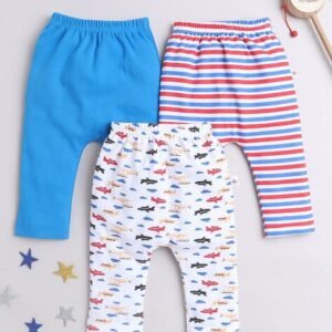 BUMZEE Infants Pack of 3 Printed Diaper Pyjamas