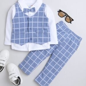 BUMZEE Checked 4-Piece Suit Set