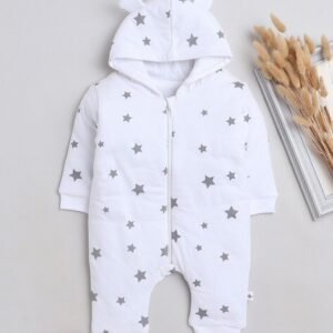 BUMZEE Boys Printed Hooded Romper
