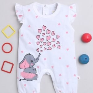 BUMZEE - Elephant Print Rompers with Headband
