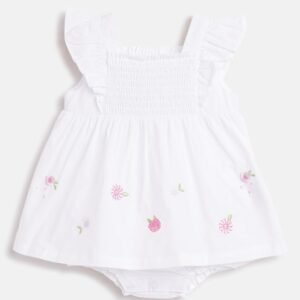 CHICCO - Embroidered Square-Neck Onesies