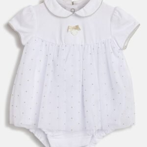 CHICCO - Micro Print Short-Sleeves Rompers