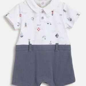 CHICCO - Printed Short-Sleeves Romper
