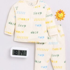 Clt.s Boy Typographic Print Lounge Pants & T-Shirt Sets