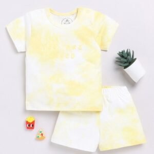 Clt.s Boy Tie & Dyed Shorts & T-Shirt Set